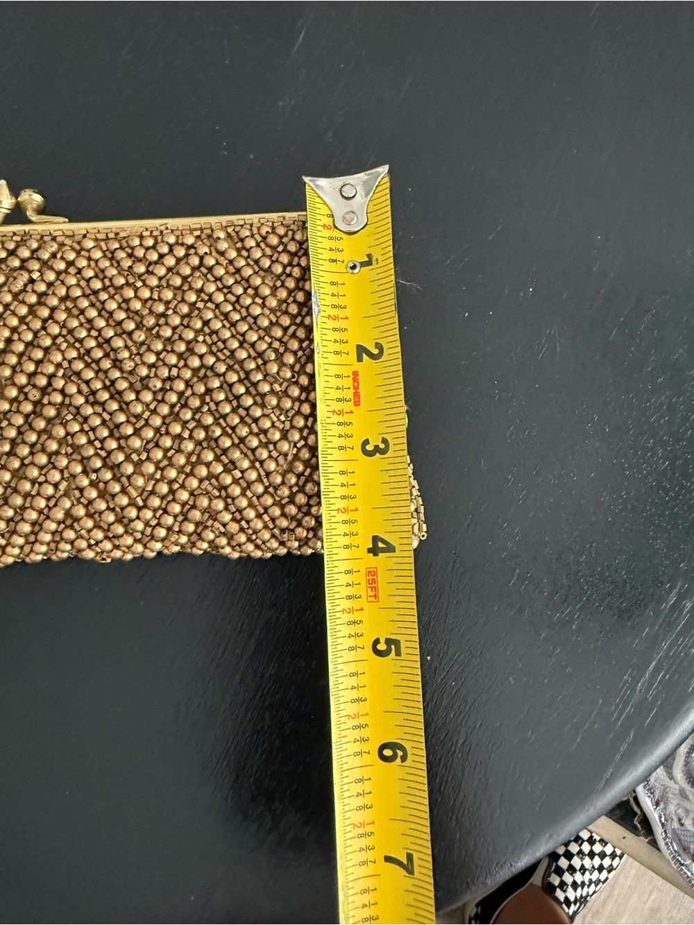 Moyna NWT Gold Beaded Evening Clutch Purse Removable Chain Wedding Cocktail Bag - Picture 8 of 8